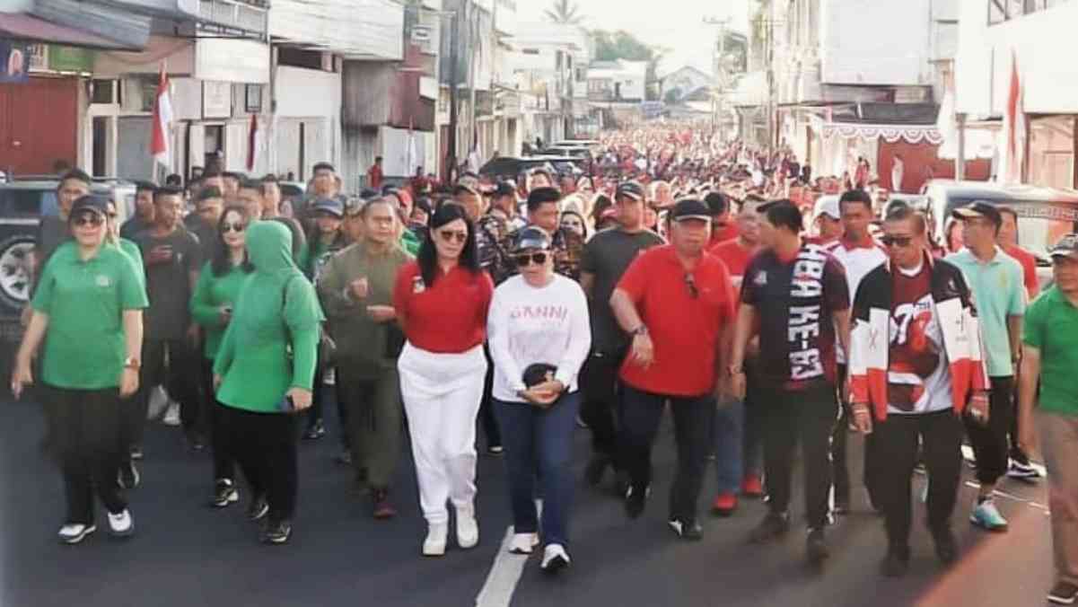 Jalan Sehat Pemkab Minahasa Semarakkan Peringatan HUT Kemerdekaan RI