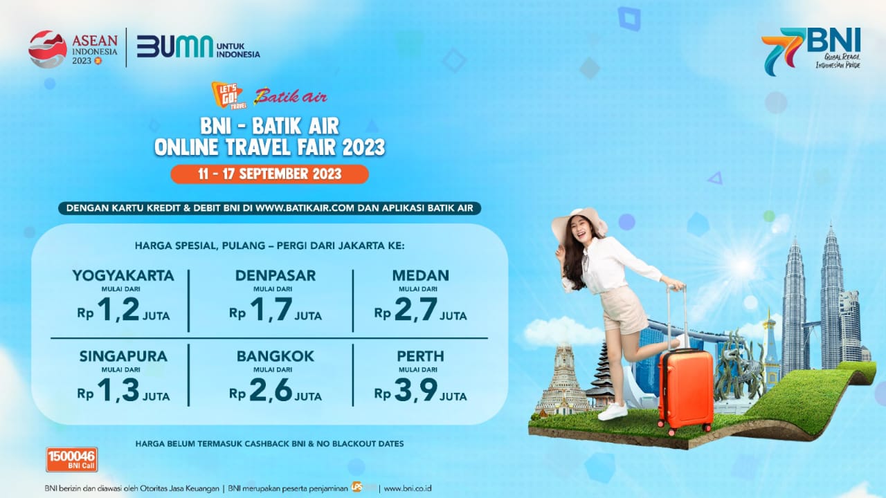 Batik air dan bni online travel fair