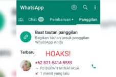 (HOAKS) Akun WhatsApp Pj. Bupati Minahasa Meminta Uang