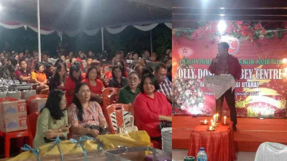 Hadiri Ibadah Natal, Remly Kandoli Berbaur Dengan Pengurus ODC se Sulut