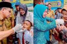 Pj Bupati Bolmut Dr Sirajudin Lasena Canangkan Pekan Imunisasi Nasional Polio di Desa Tuntung