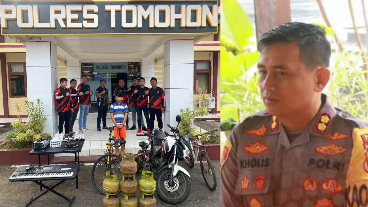 Buser Polres Tomohon Tangkap Pencuri di 10 TKP, Pelakunya 14 Tahun