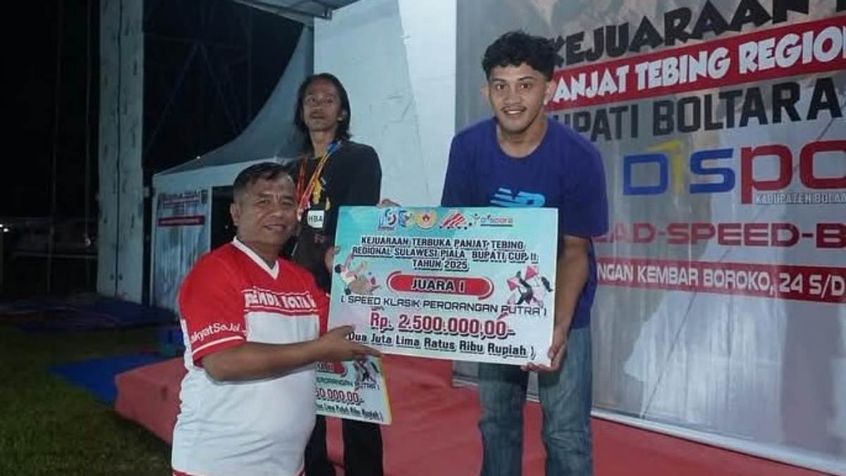 Kejuaraan Terbuka Panjat Tebing Regional Sulawesi Bupati Boltara Cup II Sukses Digelar