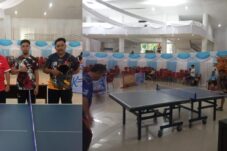 Atlet Tenis Meja Boltara Ikut Seleksi Pornas Korpri Palembang di Aula Mapalus Kantor Gubernur Sulut
