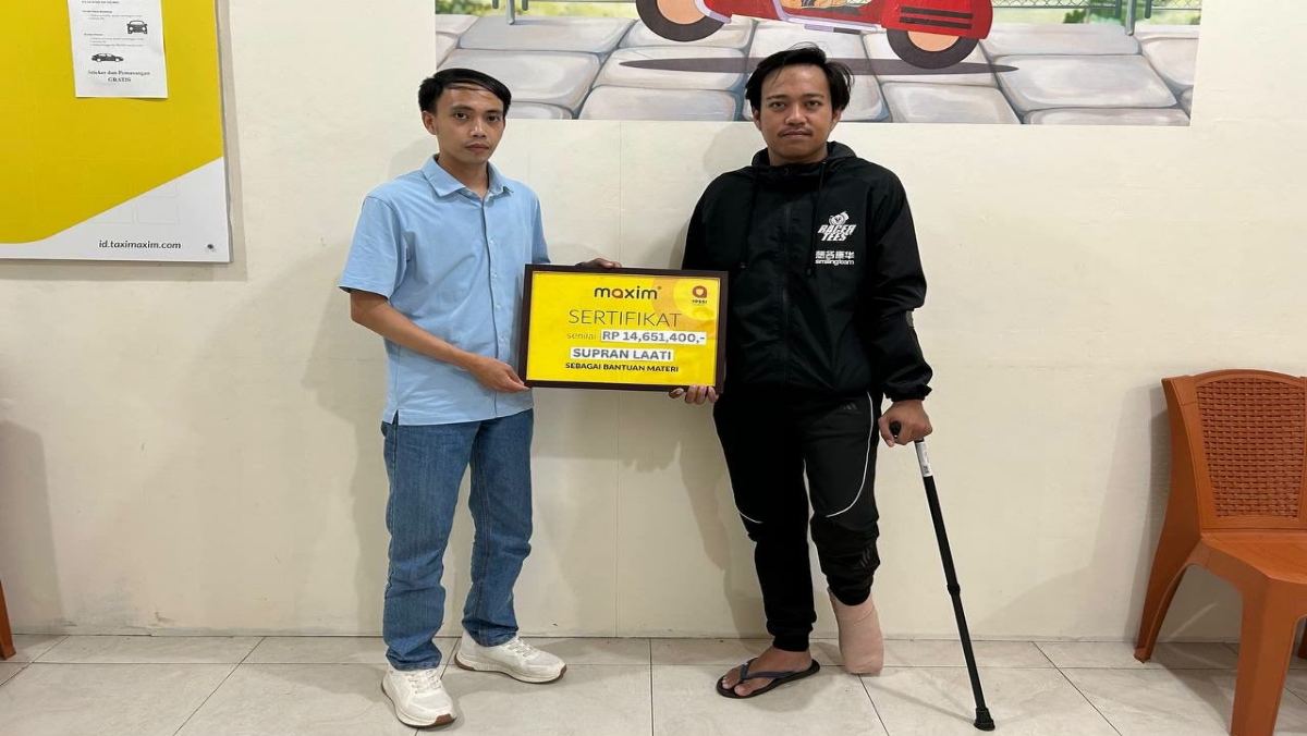 Pengemudi Maxim di Manado Jadi Korban Lakalantas, YPSSI Bantu 14 Juta