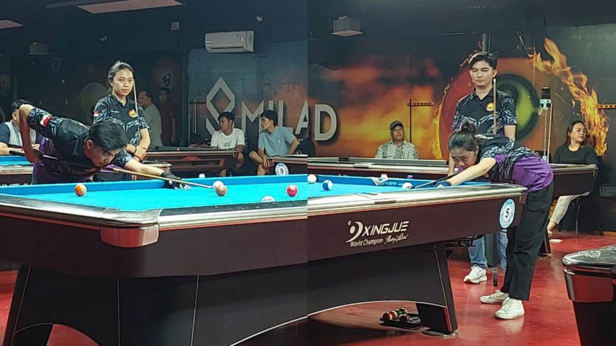 Cabor Biliar Porprov Sulut 2025, Ticho-Litzy Melaju ke Babak Final Ganda Campuran 10 Bola