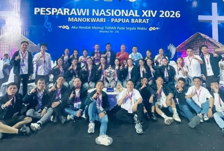 Bawa Nama Sulut, LPPD Kota Tomohon Juara 1 Pesparawi XIV Manokwari Papua Barat