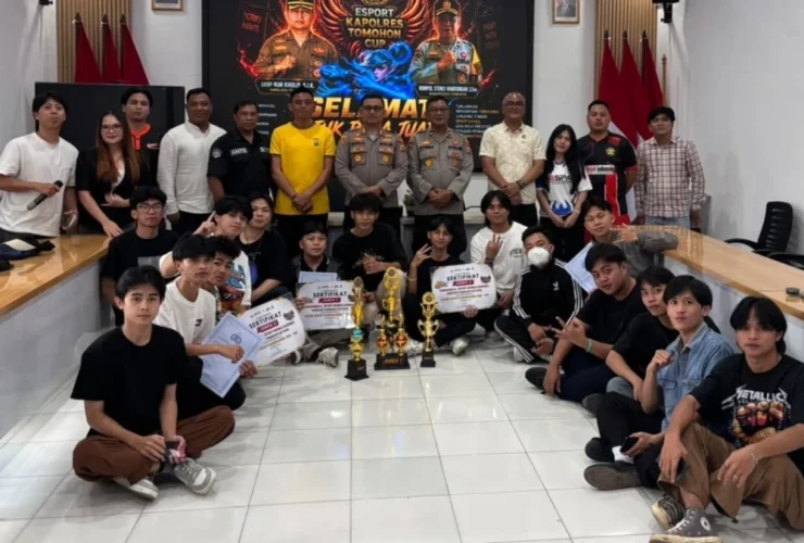 Turnamen E-Sport Mobile Legends Dalam Rangka HUT Bhayangkara ke-80 Polres Tomohon Sukses