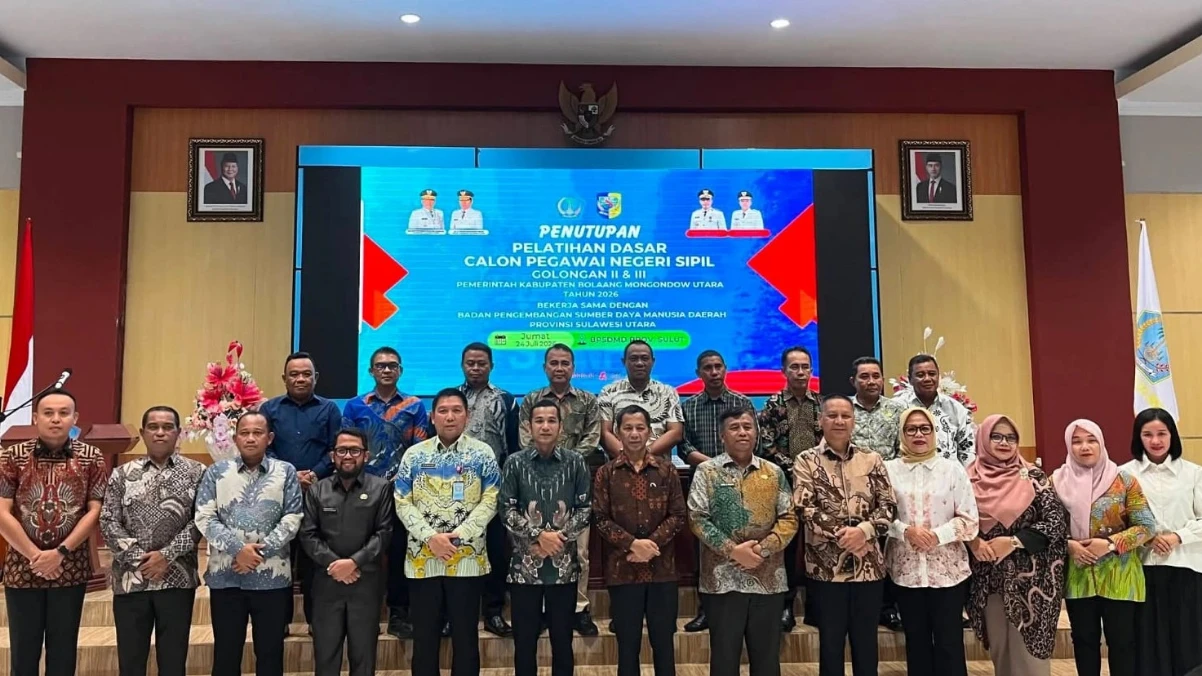 Wabup Boltara Moh Aditya Pontoh Tutup Pelatihan Dasar CPNS Angkatan XII Tahun 2026