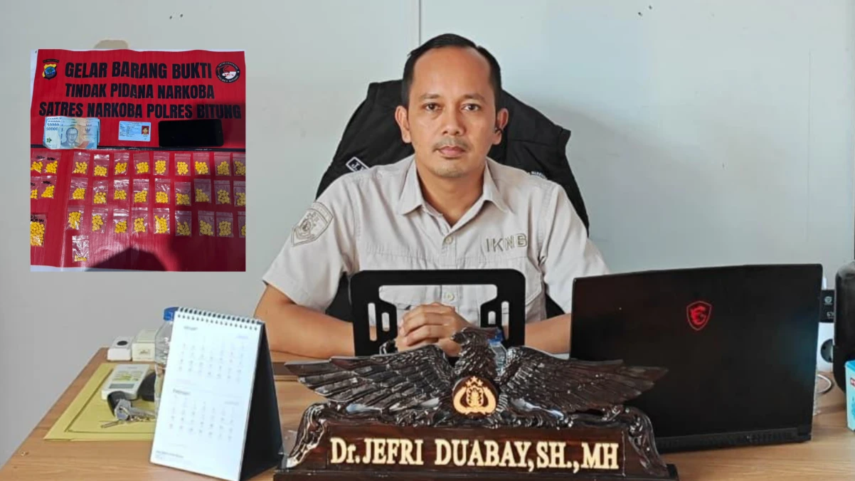 Satres Narkoba Polres Bitung Ungkap Peredaran Obat Keras, Lelaki AH dan 707 Butir  Trihexyphenidyl Diamankan