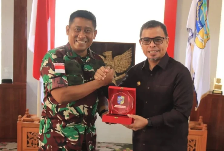 Bupati Boltara Dr Sirajudin Lasena Sambut Hangat Kunjungan Danrem 131/Santiago, Bahas El Nino dan Tinjau KMP