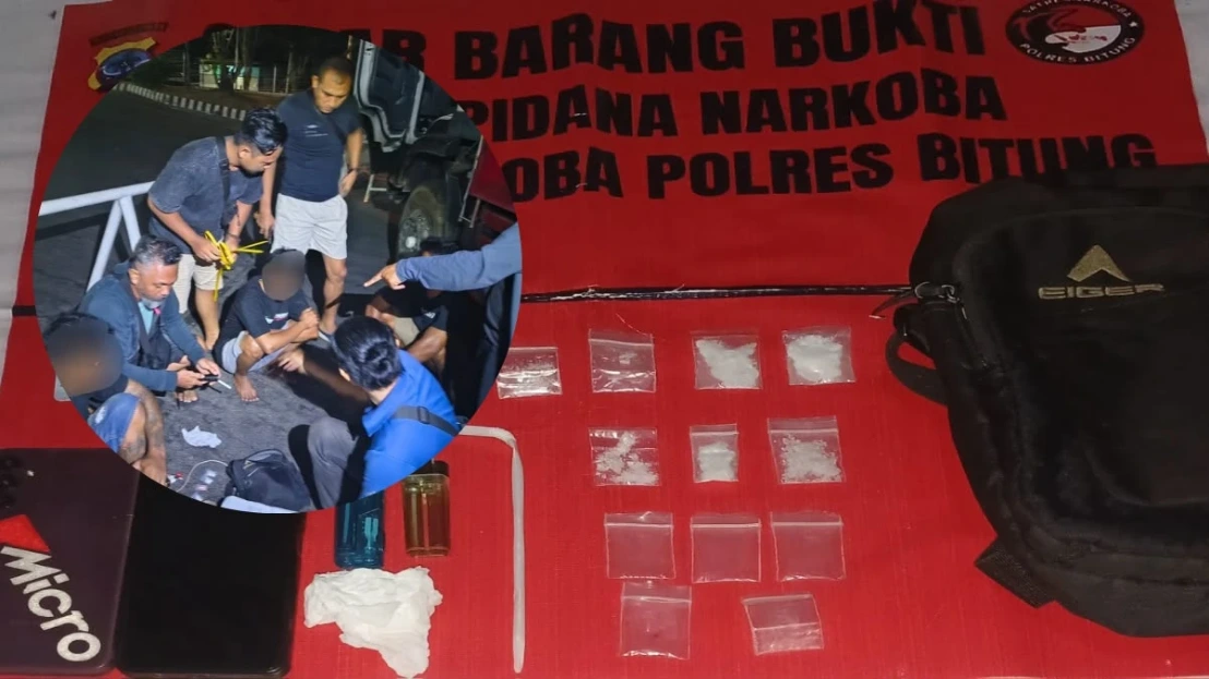 Satres Narkoba Polres Bitung Ungkap Kasus Peredaran Sabu, 2 Pria Diamankan!