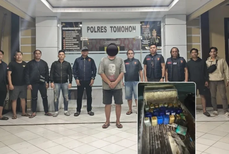 Timbun BBM Subsidi, Warga Tinoor Dua Diamankan URC Polres Tomohon