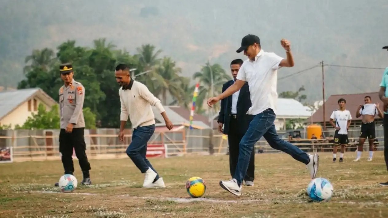 Plt Bupati Boltara Moh Aditya Pontoh Buka Open Tournament Imokima Cup Jilid II di Sangkub