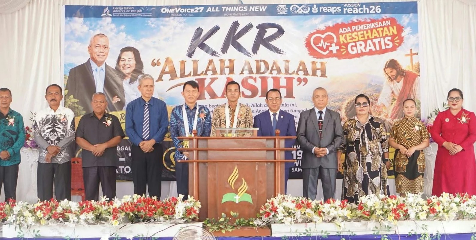 Plt Bupati Boltara Moh Aditya Pontoh Hadiri Ibadah Penutupan KKR GMAHK se-Wilayah Pantura di Sangkub