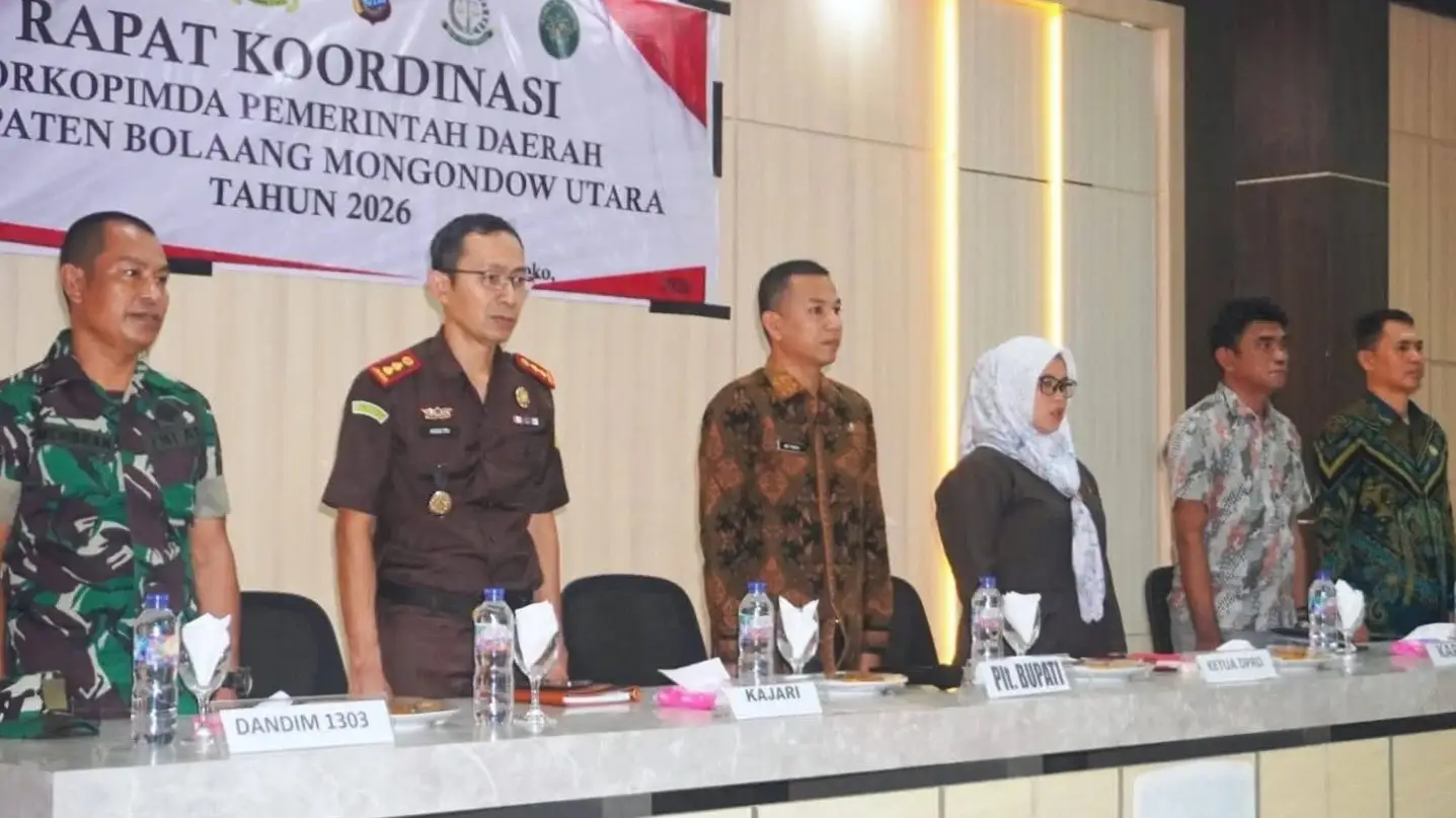 Plt Bupati Boltara Moh Aditya Pontoh Pimpin Rakor Forkopimda
