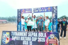 Radja Bintang Binuni Juara Pertama Bupati Boltara Cup U-15 2026 di Lapangan Rajawali Minanga