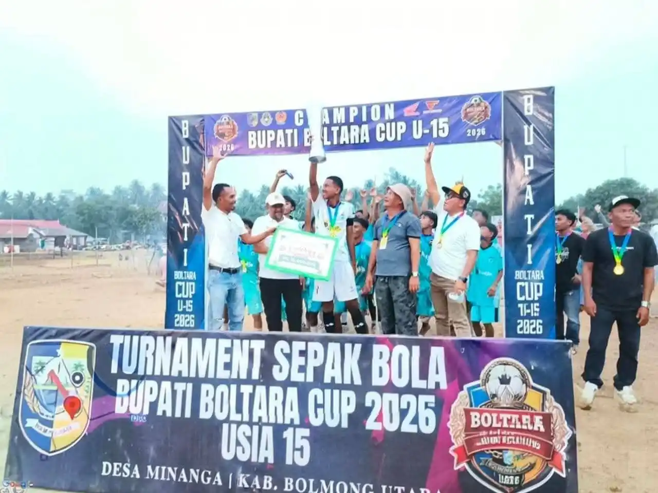 Radja Bintang Binuni Juara Pertama Bupati Boltara Cup U-15 2026 di Lapangan Rajawali Minanga