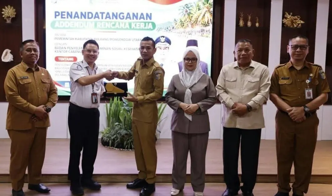 Tambah 7.000 Peserta JKN, Plt Bupati Boltara Moh Aditya Pontoh dan BPJS Kesehatan Teken Addendum Rencana Kerja PBPU BP